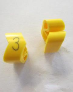 Cable noticeable clip 3-6 yellow/black 3   diameter 8-16mm
